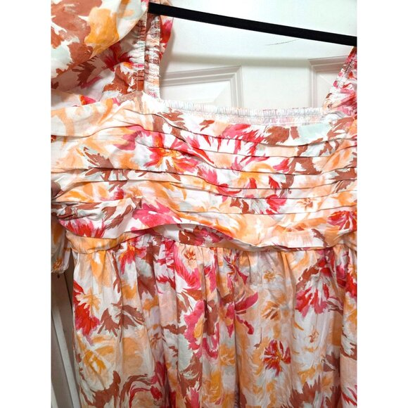 NWT Abercrombie & Fitch Floral Puff Sleeve Mini Dress Size XL - Picture 9 of 13